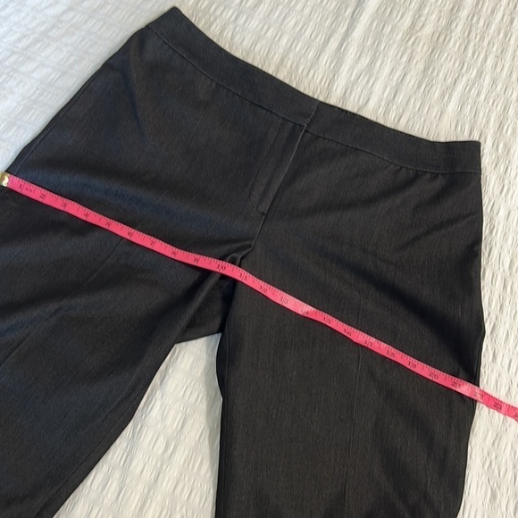 Tahari Womens Wide Leg High Waisted Trousers Charcoal Gray Career Pants Size 10 - Picture 7 of 15